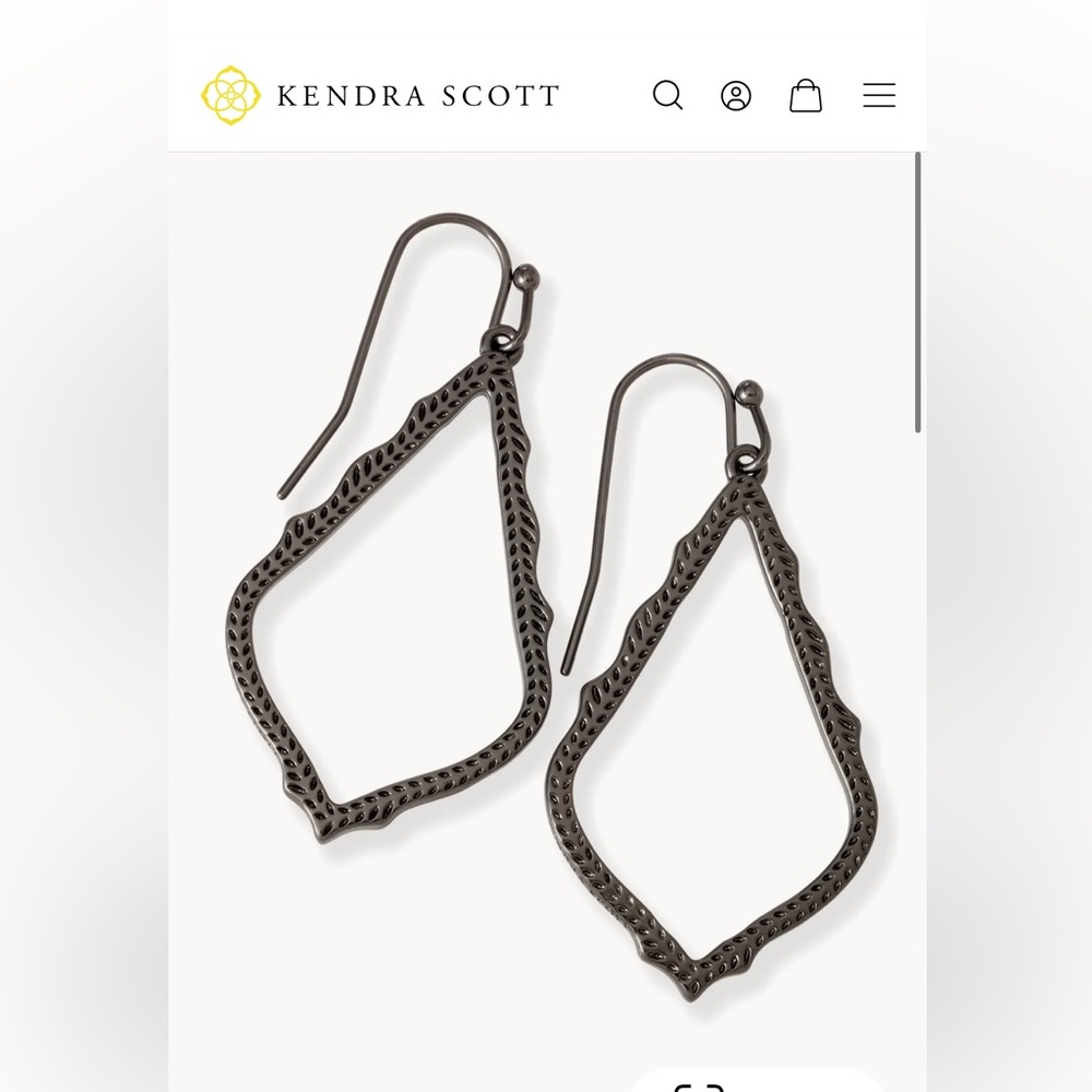 Kendra Scott Sophia Drop Earrings in Gunmetal
